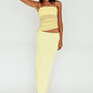 Lorely Ruched Bodice Midi Dress Yellow - thumbnail 3