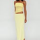 Lorely Ruched Bodice Midi Dress Yellow - thumbnail 5