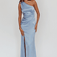 Taniesha One-Shoulder Gathered Maxi Dress Steel Blue - thumbnail 5