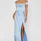 Lucinda Off-Shoulder V-Back Dress Blue - thumbnail 2