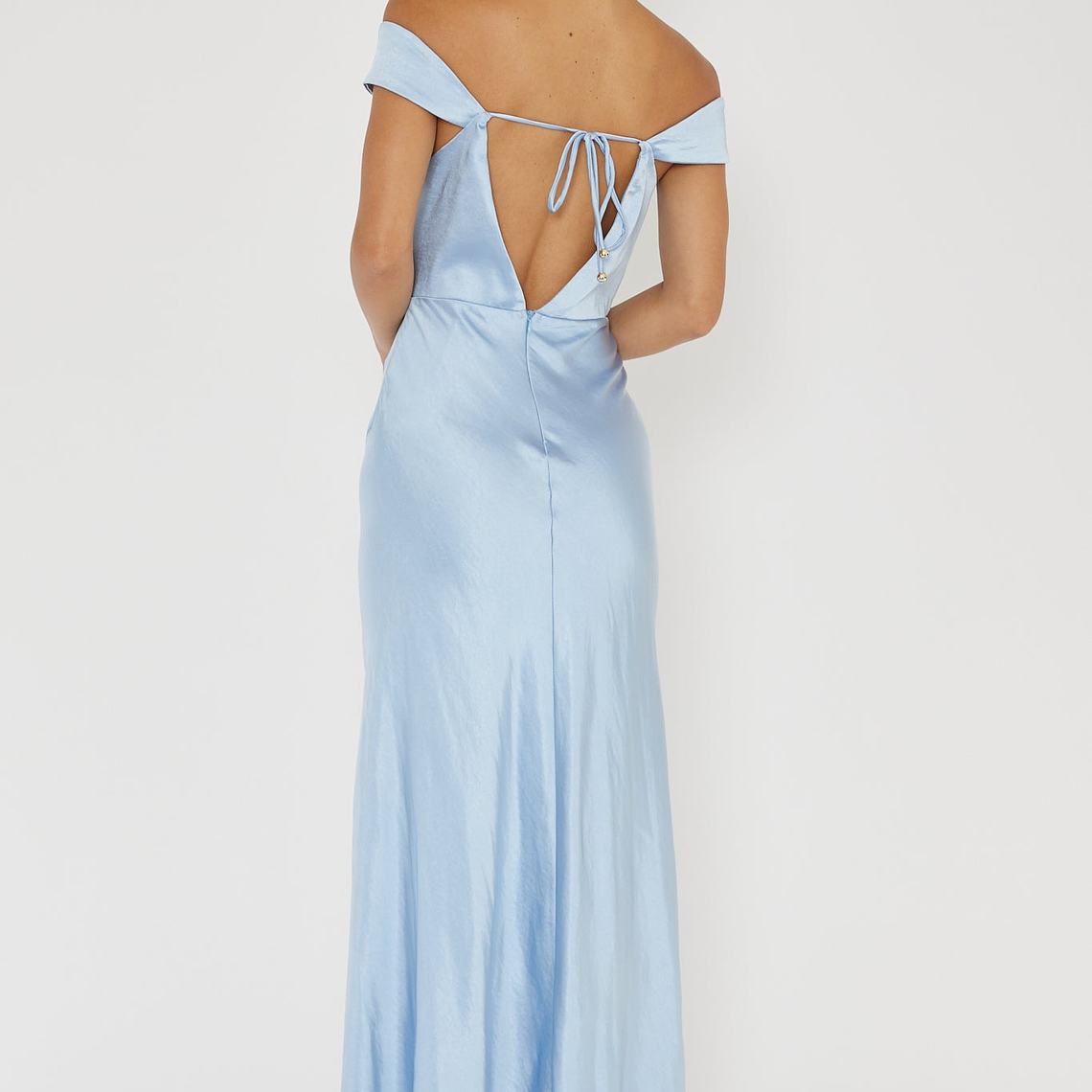 Lucinda Off-Shoulder V-Back Dress Blue 4
