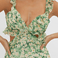 Second Chances Ruffle Trim Maxi Dress Flowers Green - thumbnail 5