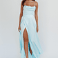 Inner Light Gathered Bust Split Maxi Dress Mint - thumbnail 1