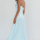 Inner Light Gathered Bust Split Maxi Dress Mint - thumbnail 2
