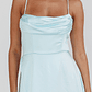 Inner Light Gathered Bust Split Maxi Dress Mint - thumbnail 4