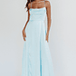 Inner Light Gathered Bust Split Maxi Dress Mint - thumbnail 5