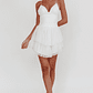 Nightingale Ruched Mesh Mini Dress White - thumbnail 5