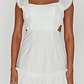 Porcia Tied Back Frill Dress White - thumbnail 5