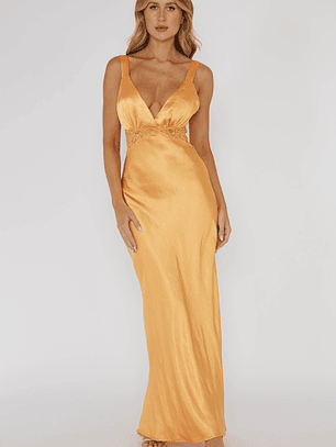 One Heart Lace Insert Maxi Dress Mango