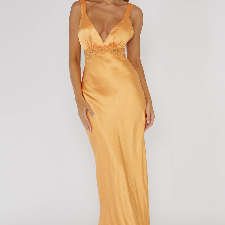 One Heart Lace Insert Maxi Dress Mango 1