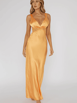 One Heart Lace Insert Maxi Dress Mango