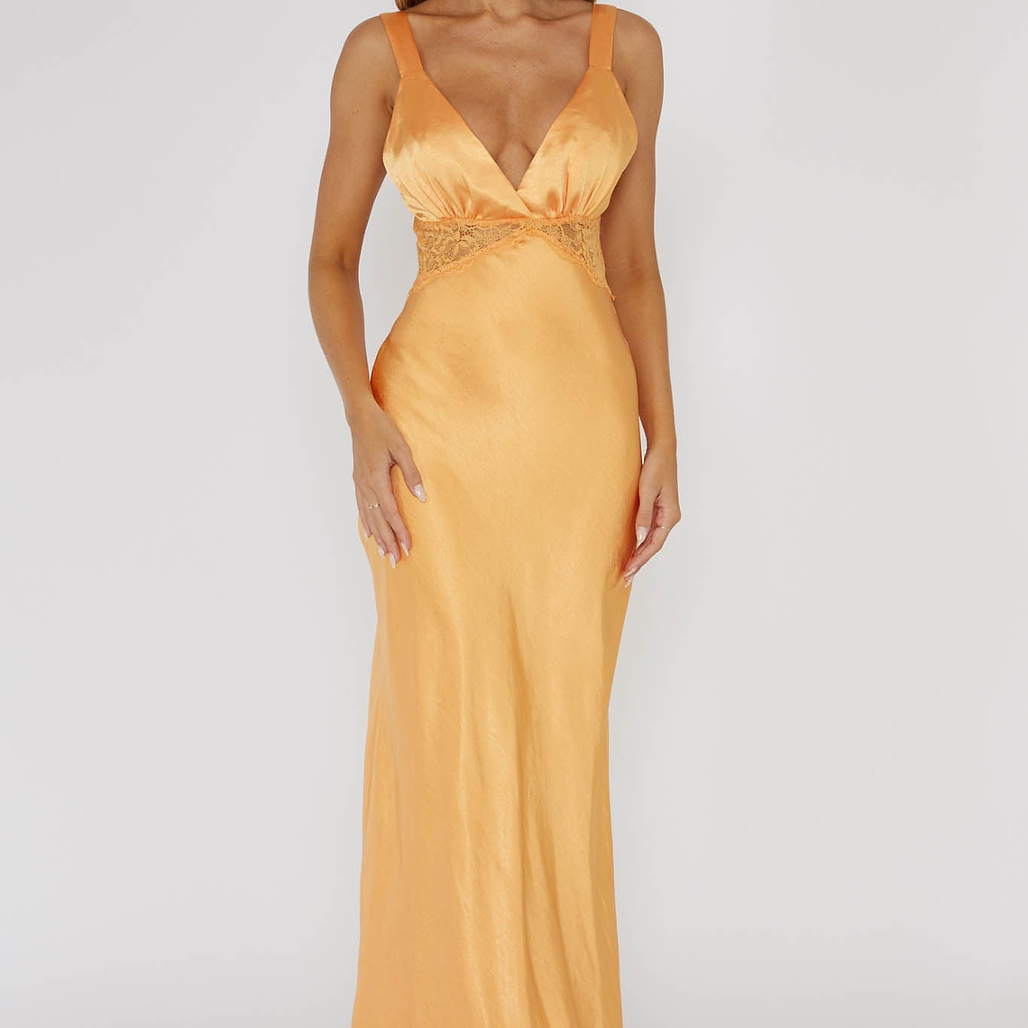 One Heart Lace Insert Maxi Dress Mango 3