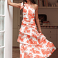 Kenny One Shoulder Tiered Maxi Dress Orange - thumbnail 1