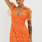 Mykonos Morning Tied Shoulder Embellished Mini Dress Orange - thumbnail 2