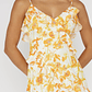 Silvana Frill Trim Midi Dress Floral Orange - thumbnail 4