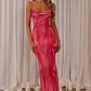 Teava Laced Waist Maxi Dress Abstract Pink - thumbnail 3
