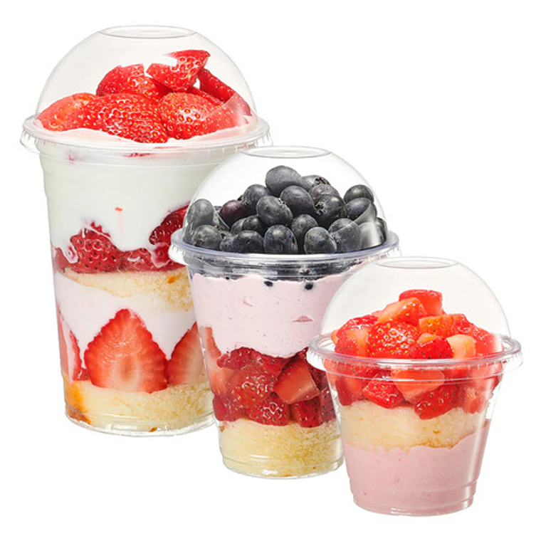 Vaso Plastico Pet 12 Oz Con Tapa Domo C/perforacion 3