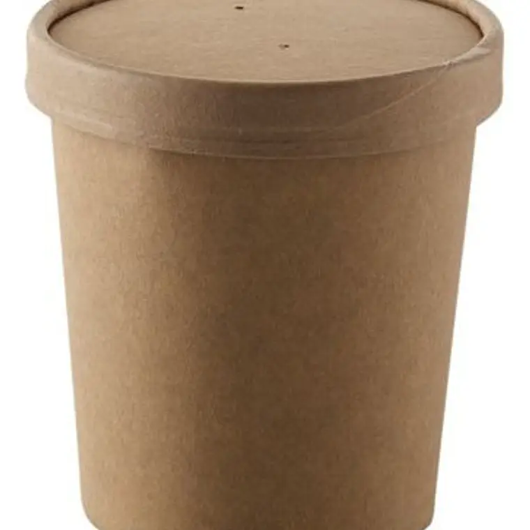 Pote Kraft Pla Compostable 16 Oz Con Tapas  1
