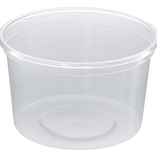 Pote Transparente Plastico 250 Cc / 8 Oz Con Tapas