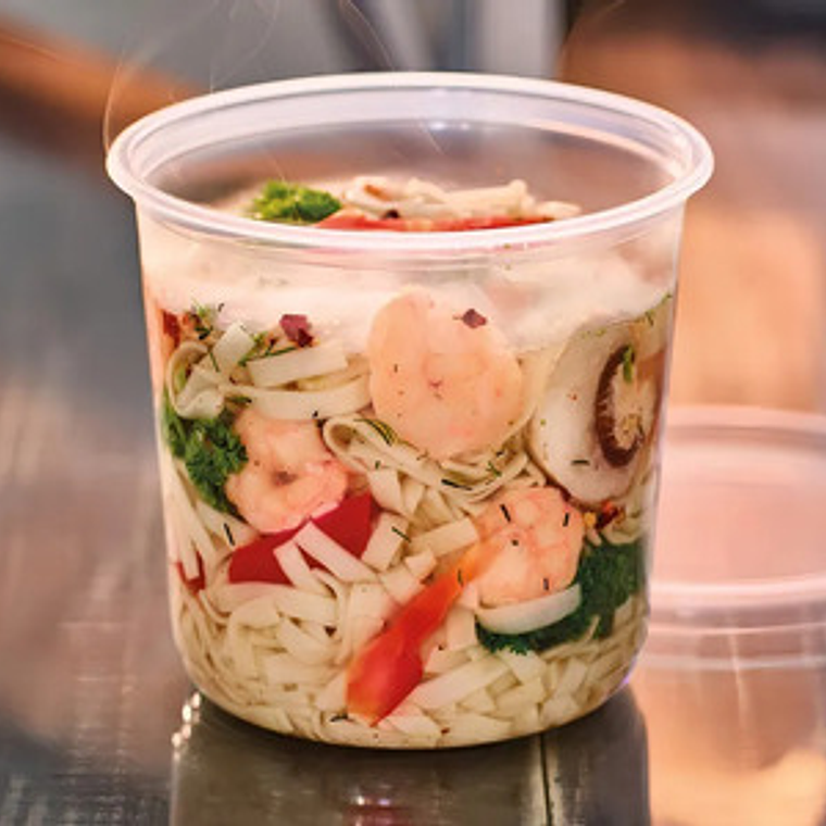 Pote / Envase Plástico 24 Oz - 750 Ml Con Tapa 1