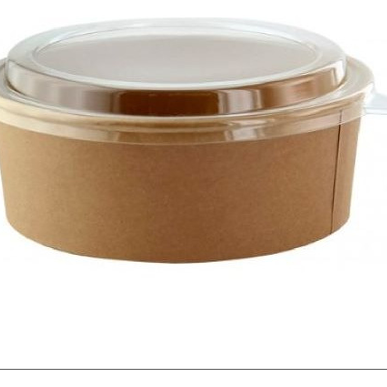 Envase Bowl Kraft 1000 Cc / 32 Oz Con Tapas 5