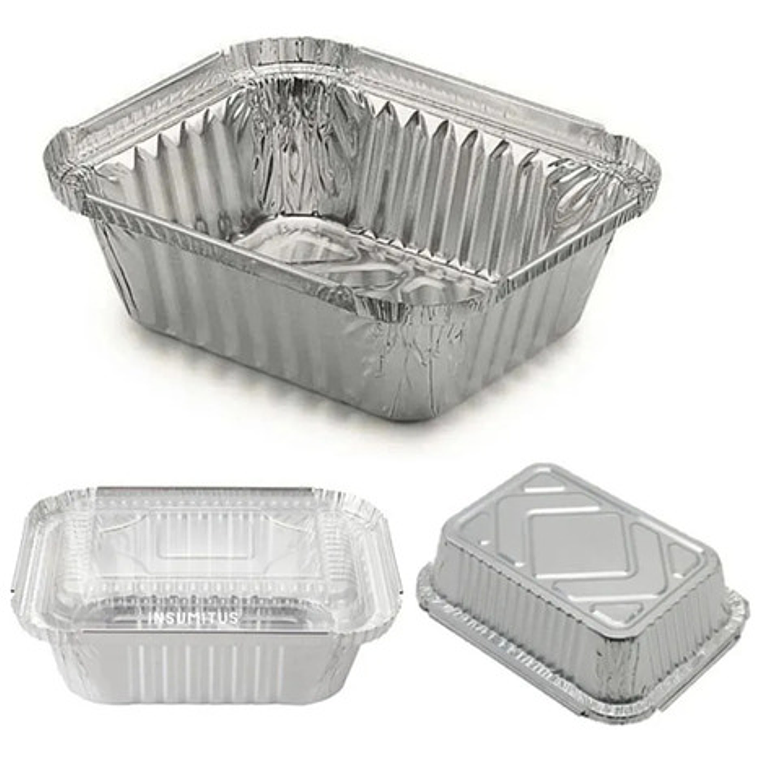 Bandeja / Envase De Aluminio C-10 Con Tapa Bops 2