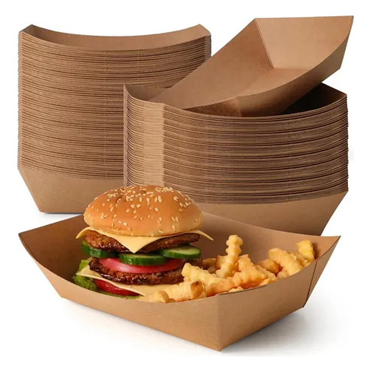 Bandeja Kraft Canoa Rectangular 13 Onzas 5