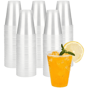 Vaso Plástico Fiesta Transparente 7 Oz / 200cc