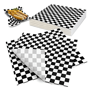 Papel Antigrasa Cuadriculado Blanco Negro 30cm x 30cm