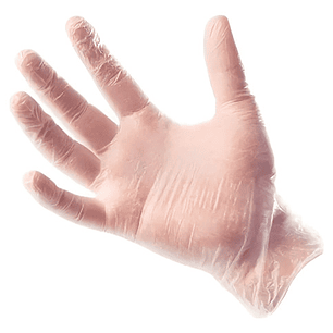 Guantes De Vinilo Libre De Polvo Blanco Caja 100 Unid
