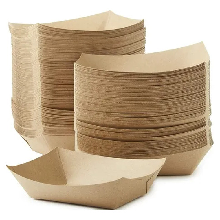 Bandeja Kraft Canoa Rectangular 10 Onzas 2