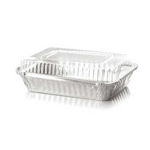 Bandeja / Envase De Aluminio C-18 Con Tapa Domo Bops