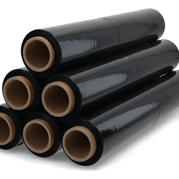 Strech Film Negro 500 Metros 2kg Largo Por Rollo Caja 6 Unds 1
