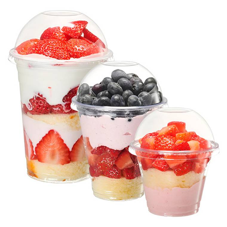 Vaso Plastico Pet 16 Oz Con Tapa Domo Sin Perforacion 2