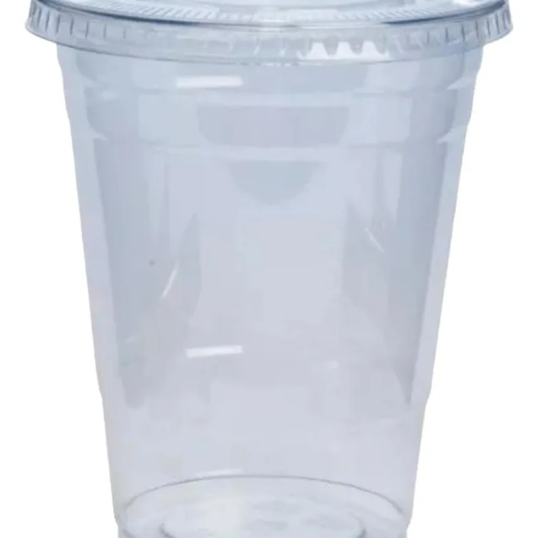Vaso Plastico Biodegradable PLA 16 Oz / 500 Cc C/tapa Plana 2