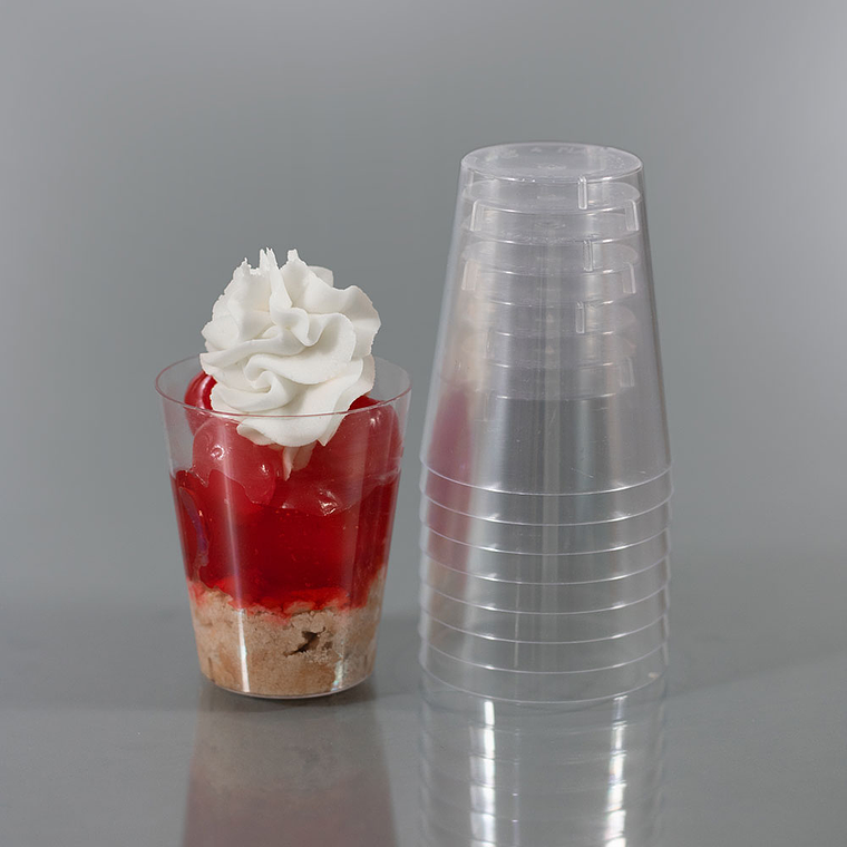 Vaso Pote Shot Redondo 90 Ml 3 Oz Acrílico Postre Reposteria 2