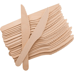 Cuchillos De Madera Desechables Ecologicos