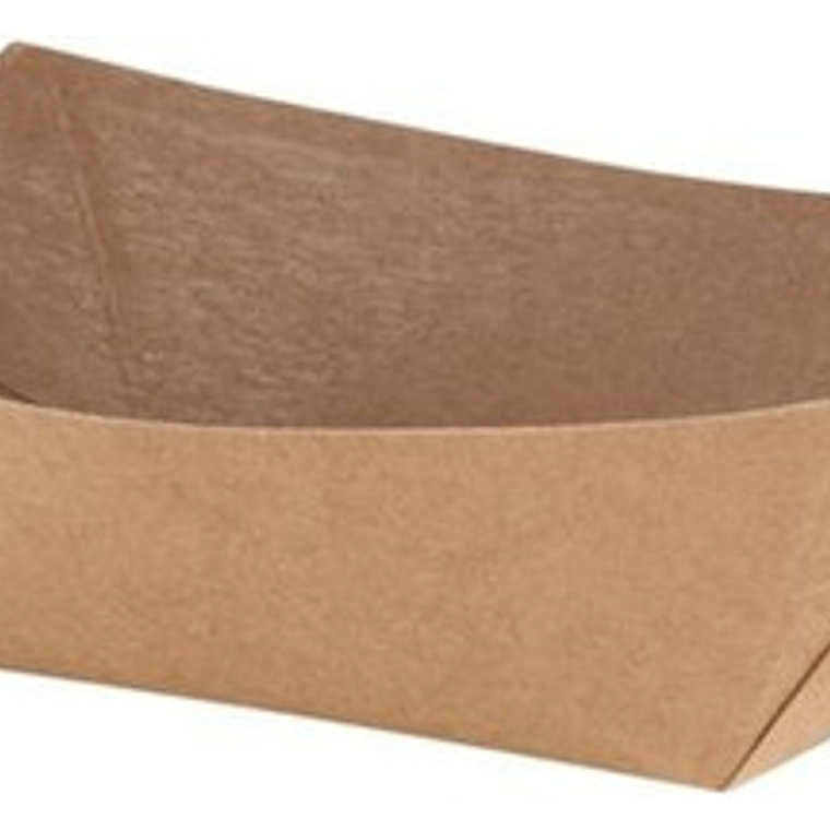 Bandeja Kraft Canoa Rectangular 27 Oz / 800 Cc 3