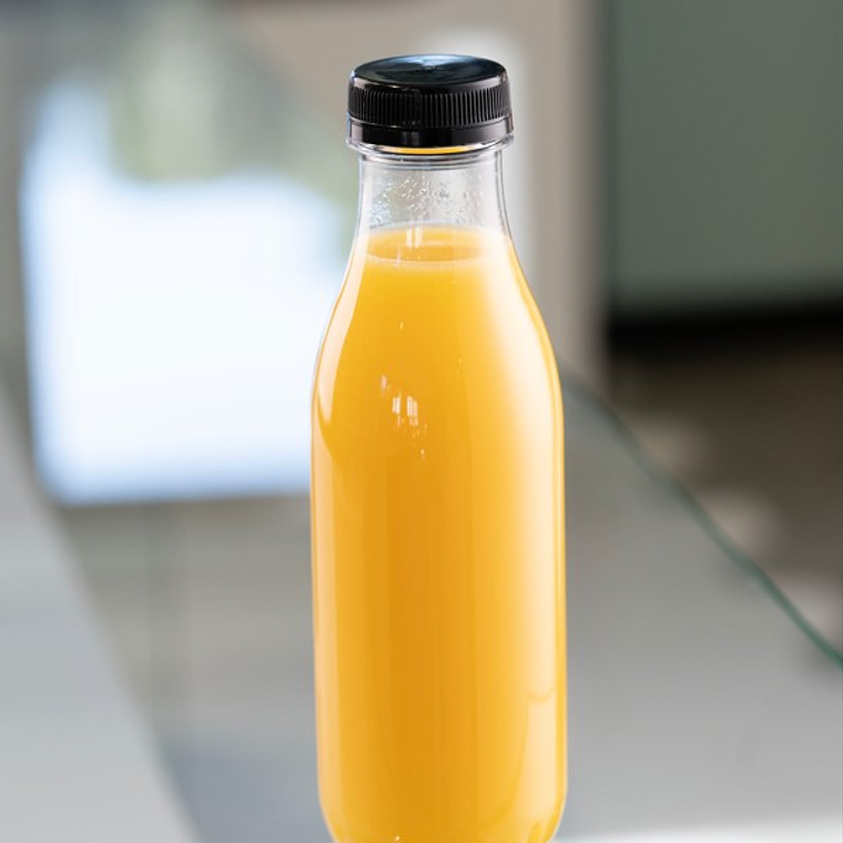 Botella De Jugo / Leche 500 Ml Plastico Pet Con Tapas 1