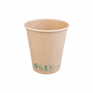 Vaso Kraft Compostable Wared Base 6 oz - 180ml x 1000 Unid
