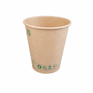 Vaso Kraft Compostable Wared Base 8 oz - 240 ml x 1000 Unid