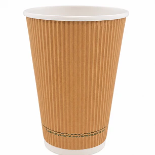 Vaso Ripple Compostable Wared Base 16 oz - 500 ml x 500 Unid