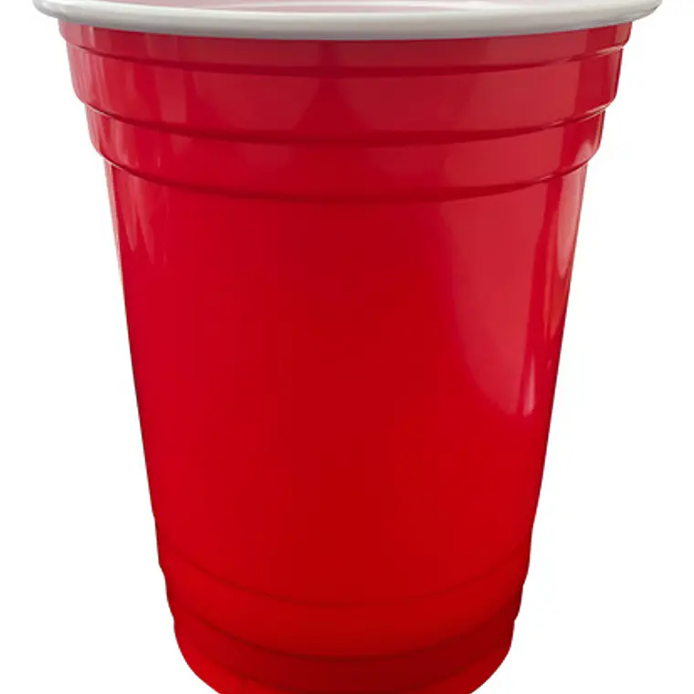 Vaso Pla Compostable Rojo Americano 16 Oz (500 Cc) 2