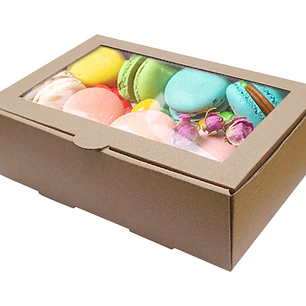 Caja Kraft Con Ventana Pvc Multiuso 500 Ml