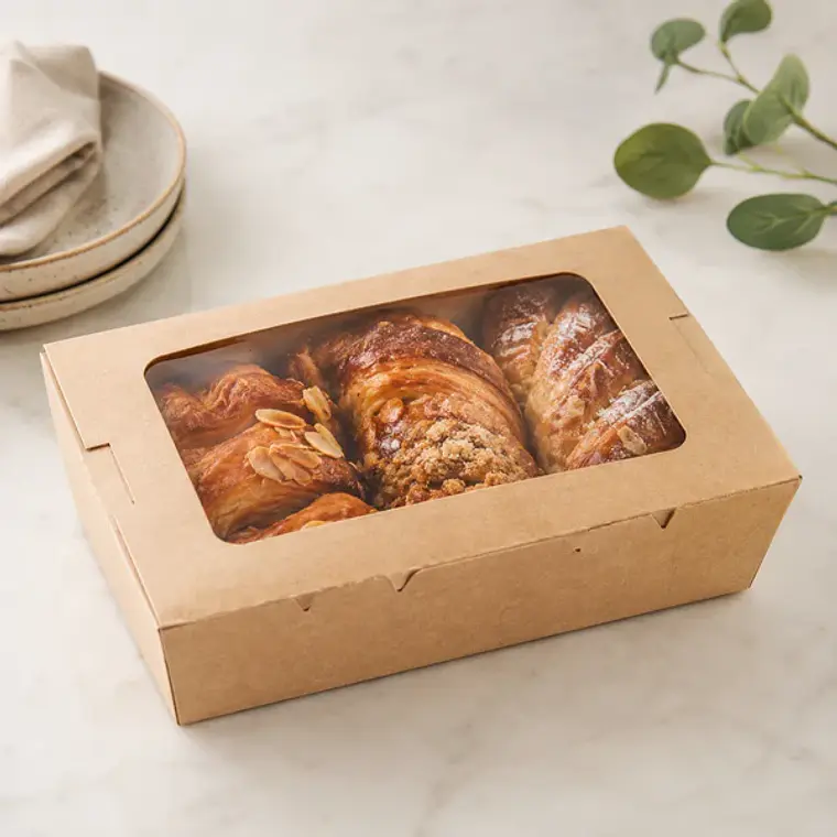 Caja Kraft Con Ventana Pvc Multiuso 700 Ml 1