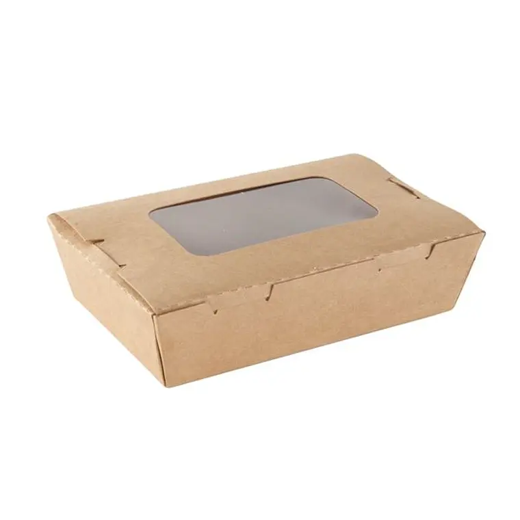 Caja Kraft Con Ventana Pvc Multiuso 1200 Ml 3
