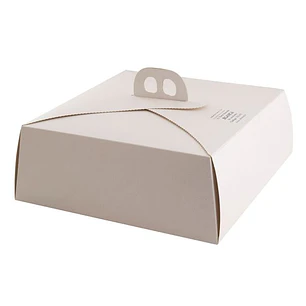 Caja Torta Blanca Extra Grande Con Asa x 50 Unidades 14x39x39cm