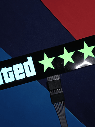 Placa iluminada Wanted 