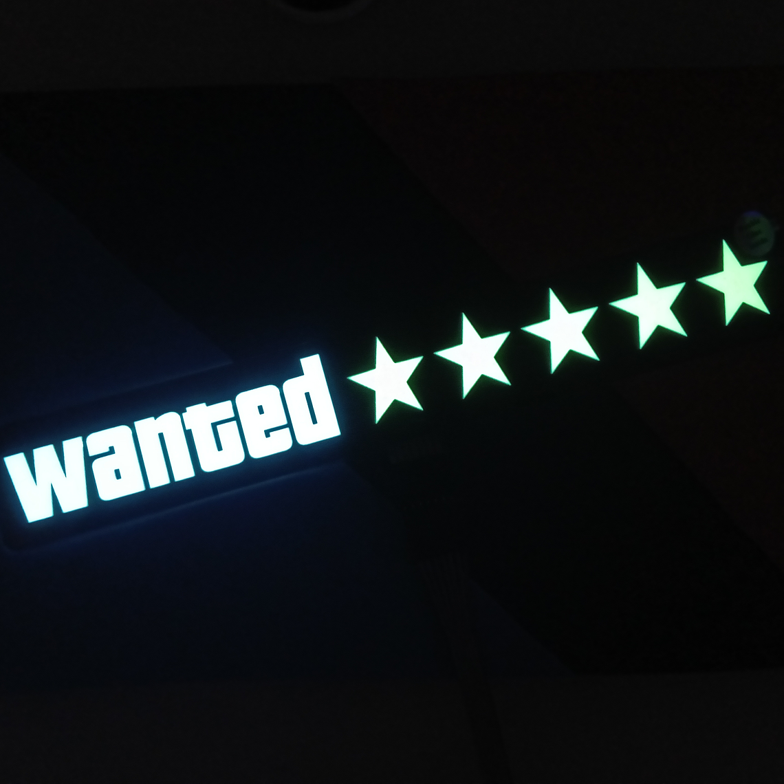 Placa iluminada Wanted  2