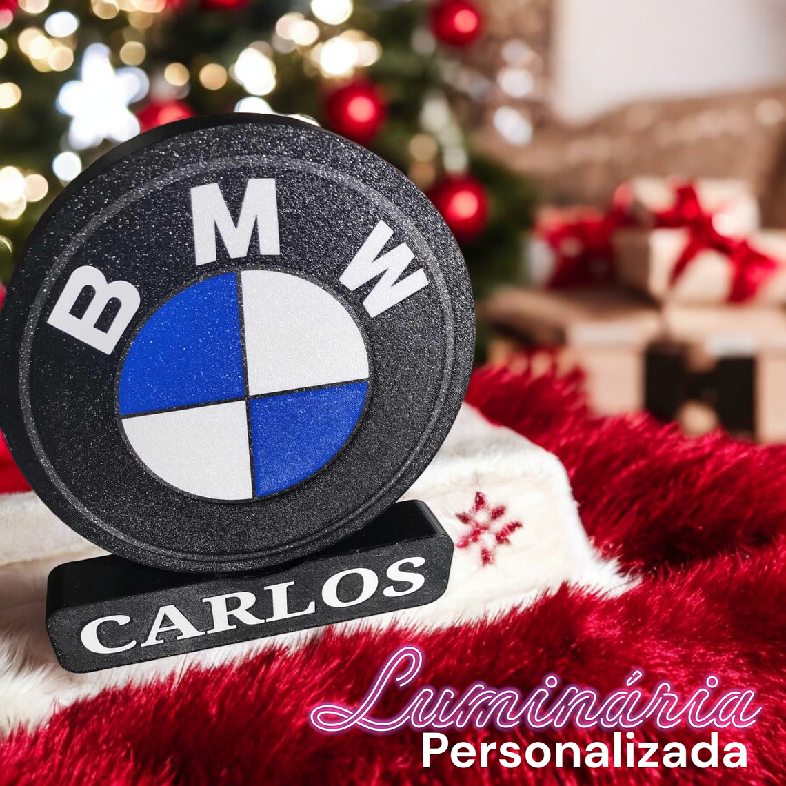 Luminária BMW com nome 1